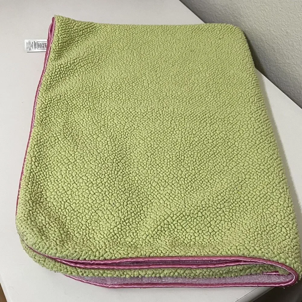 Carter's Just One You So Sweet Elephant Baby Blanket Pink Polka Dot Green Sherpa